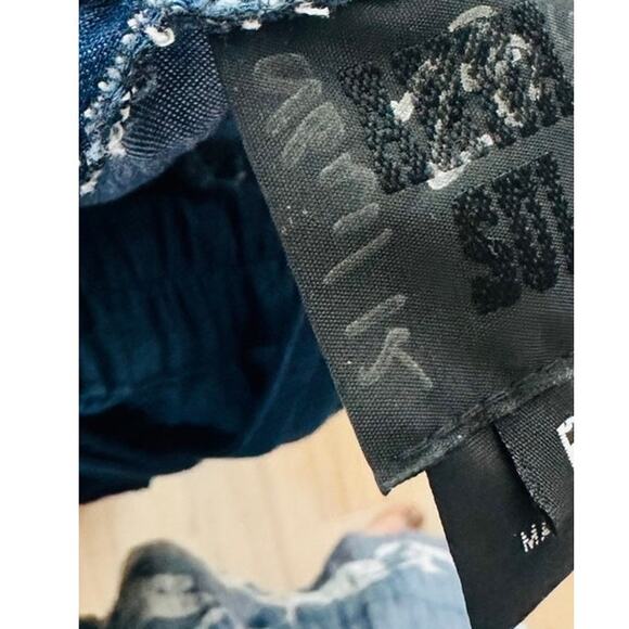 Anna Sui Denim Chambray Overalls Capri Size Small jogger bibs Vintage 90s Era - Picture 3 of 12